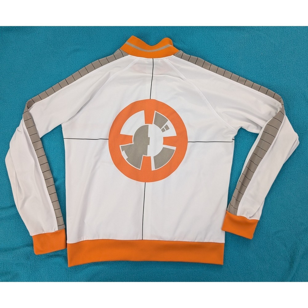 THINK GEEK Track Jacket STAR WARS BB-8 Sz L White - Picture 4 of 9